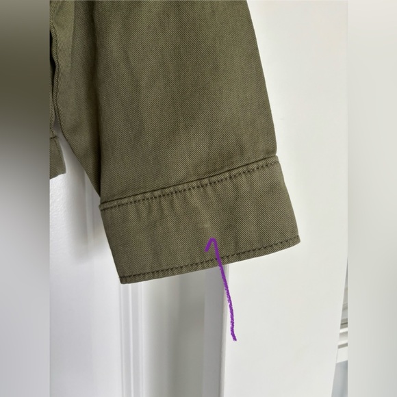 NWT Utility Army Coat, Kohl's Drew Green Cargo, Spring Jacket, Cotton, Olive, S - Picture 8 of 15